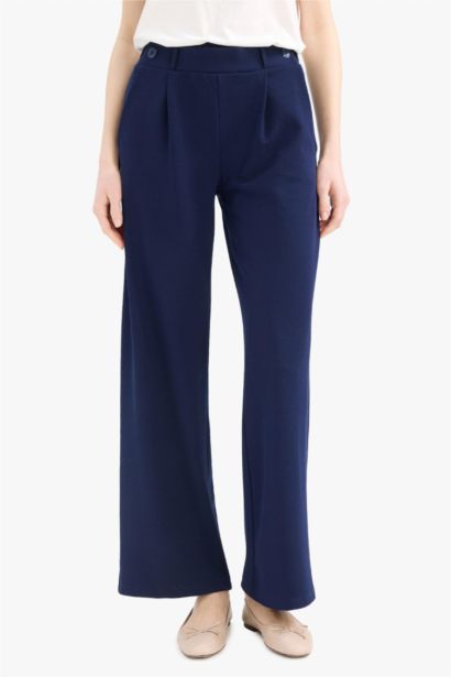 Traditional Straight Wide Leg Trousers