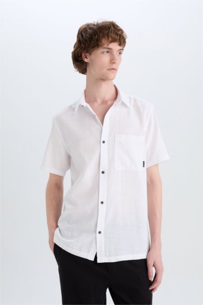 Cotton Slim Fit Basic Shirt