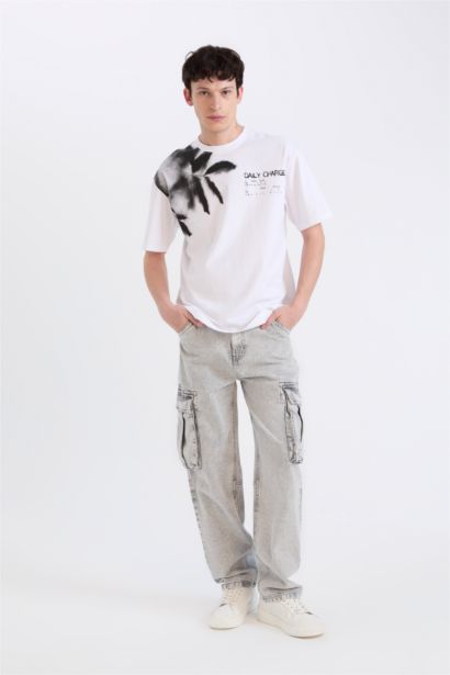 Relax Fit Wide Leg Jeans