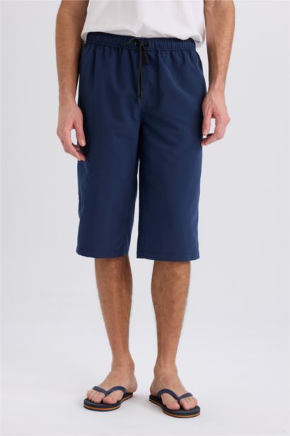Long Fit Mesh Lined Long Swim Shorts