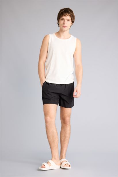 Mesh Lined Short Length Swim Shorts