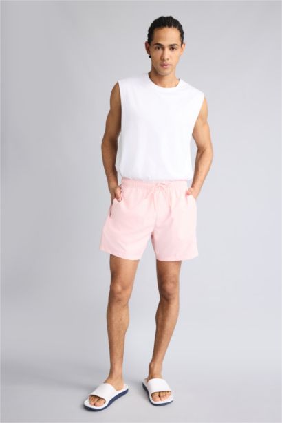 File Astarlı Kısa Boy Hızlı Kuruyan Deniz Şortu