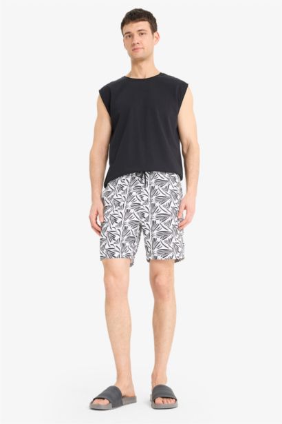 Regular Fit Printed Short Swim Shorts