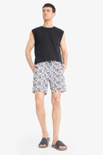Regular Fit Printed Short Swim Shorts