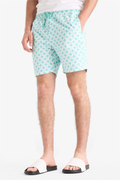 Short De Bain Tissé Coupe Régulière