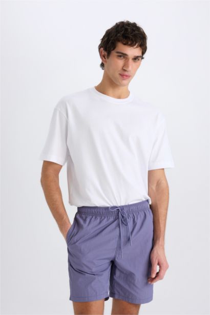 Regular Fit Mesh Lined Swim Shorts