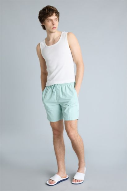 Regular Fit Mesh Lined Above Knee Swim Shorts