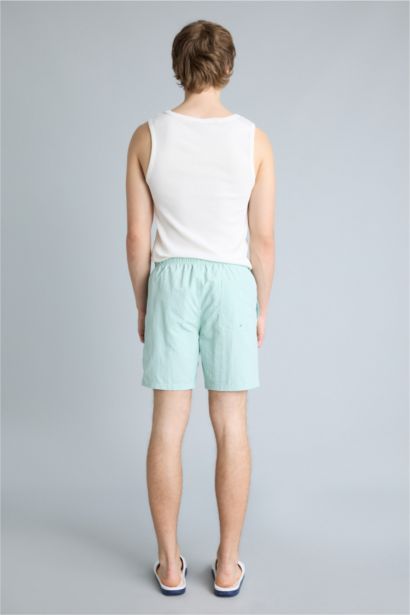 Regular Fit Mesh Lined Above Knee Swim Shorts