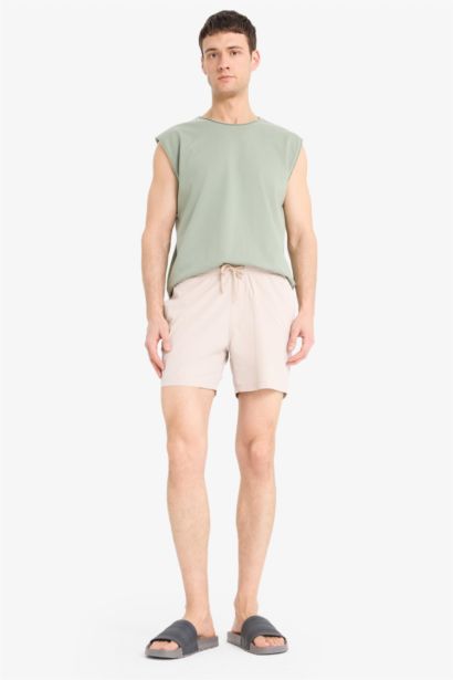 Mesh Lined Short Length Swim Shorts