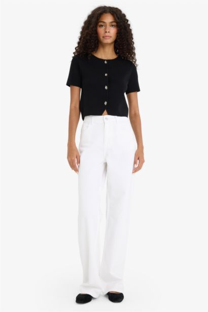 Кардиган Regular Fit с круглым вырезом