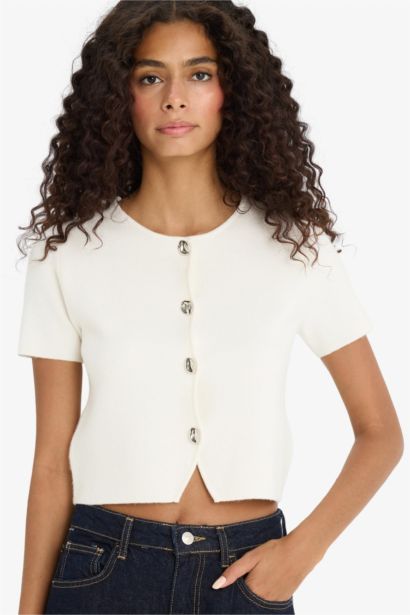 Кардиган Regular Fit с круглым вырезом