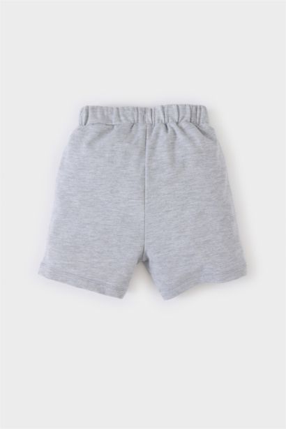 Baskılı Beli Lastikli Şort Erkek Bebek