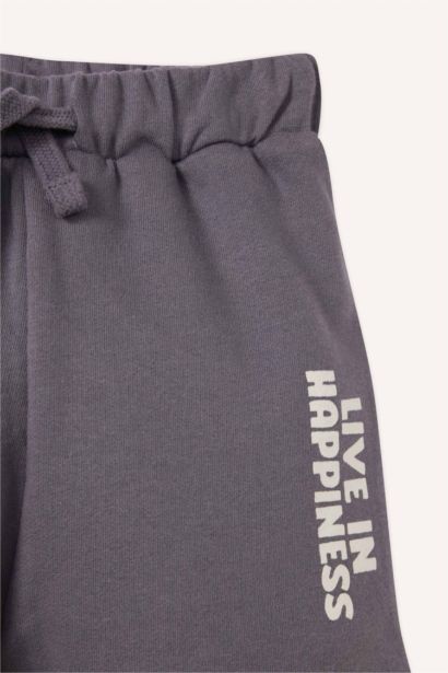 Baskılı Beli Lastikli Şort Erkek Bebek