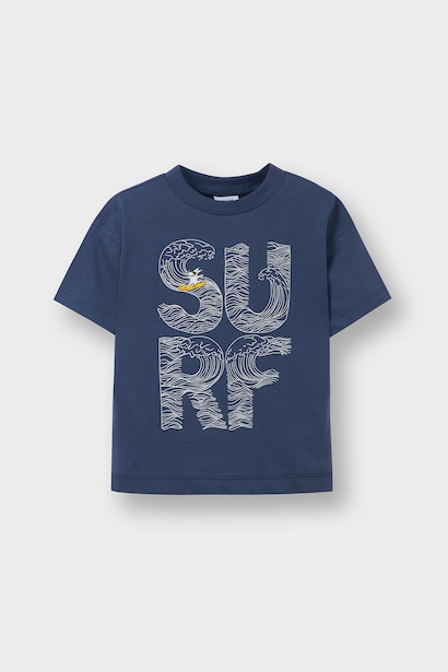 Baby Boy Regular Fit Slogan Print T-Shirt