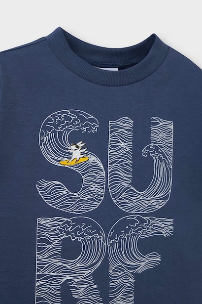Baby Boy Regular Fit Slogan Print T-Shirt
