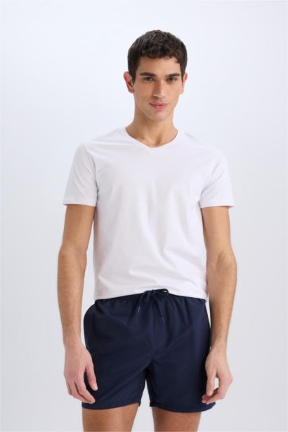 Mesh Lined Short Length Swim Shorts