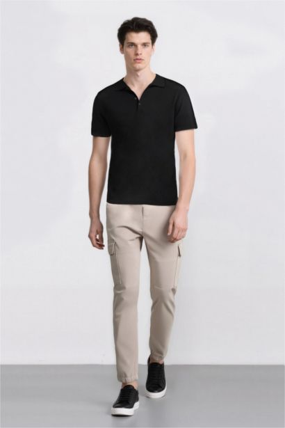 سروال جبردين قصة عادية بجيب كارجو