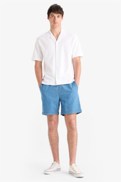 Regular Fit Apache Neck Short Sleeve Shirt