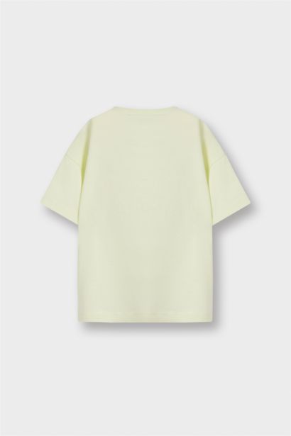 Bisiklet Yaka Baskılı Kısa Kollu Tişört Erkek Bebek