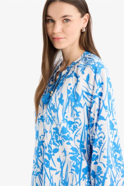 Blouse imprimée à manches longues Coupe décontractée