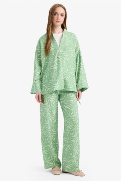 Relax Fit Printed Long Sleeve Tunic