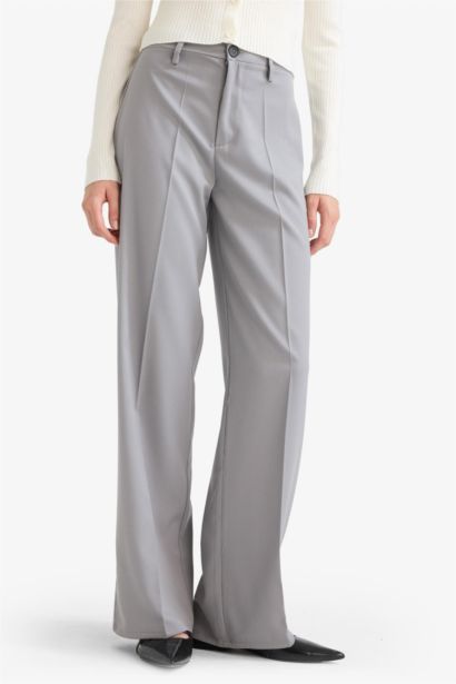 Straight Fit Regular Waist Standard Length Trousers