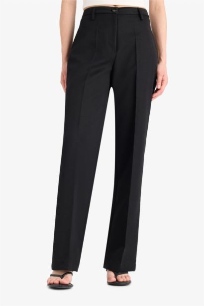 Wide Leg Normal Waist Standard Length Trousers