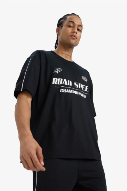 DeFactoFit Oversize Fit Crew Neck Sports T-Shirt