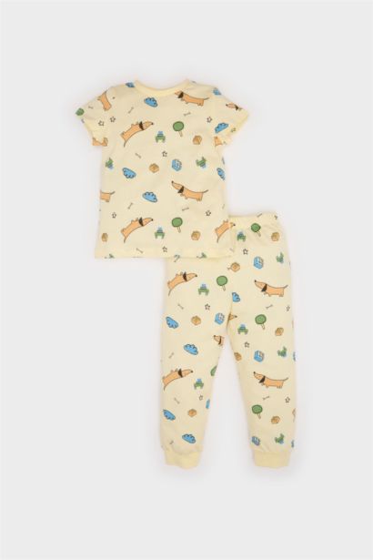 Baby Boy Patterned Top Bottom 2 Piece Pajama Set