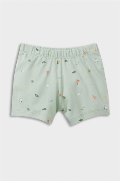 %100 Pamuklu Deniz Baskılı Beli Lastikli Pijama Takımı Erkek Bebek