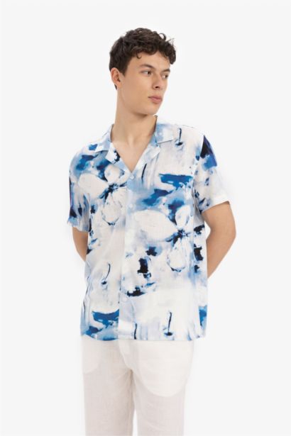 Modern Fit Polo Neck Summer Shirt