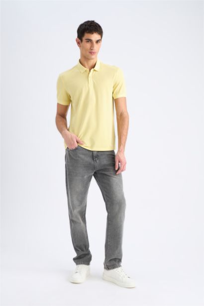 Slim Fit Short Sleeve Pique Polo T-Shirt