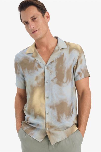 Modern Fit Polo Neck Aerobin Summer Short Sleeve Shirt