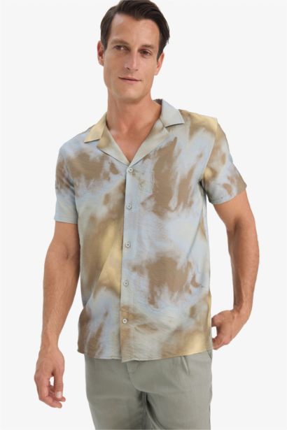 Modern Fit Polo Neck Aerobin Summer Short Sleeve Shirt