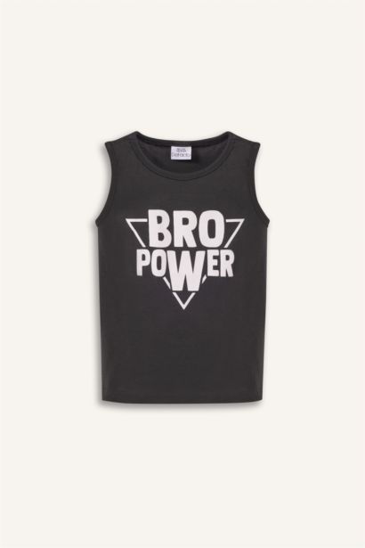 Bisiklet Yaka Baskılı Atlet Erkek Bebek