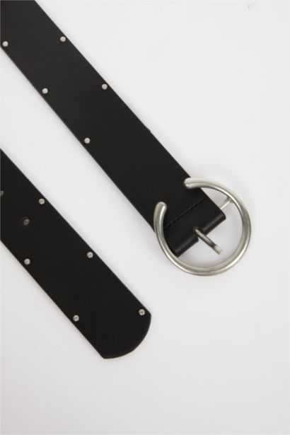 Kadın Suni Deri Jean Kemeri