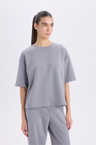 Relax Fit Crew Neck Basic Casual T-Shirt