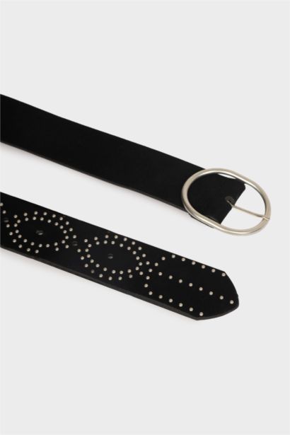 Kadın Suni Deri Jean Kemeri