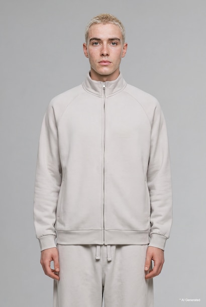 Boxy Fit Baskılı Sweatshirt Hırka