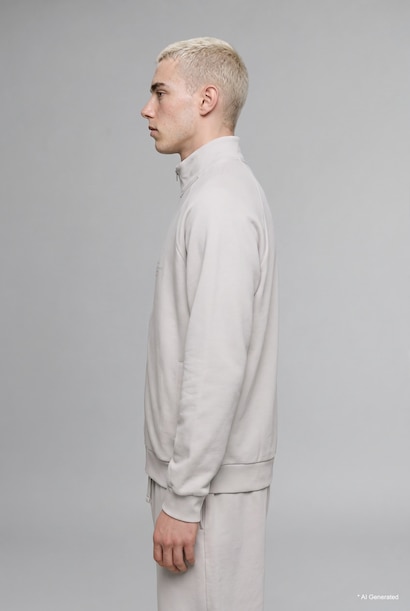 Boxy Fit Baskılı Sweatshirt Hırka