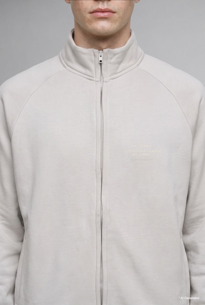 Boxy Fit Baskılı Sweatshirt Hırka