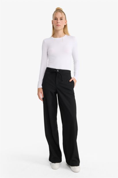 Pantalon à Jambes larges Taille normale avec Poches