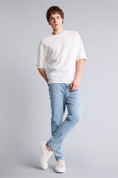 90's Slım Fıt Dar Paça Jean Yıkamalı Pantolon