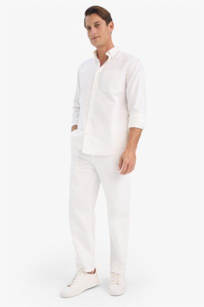 Cotton Wide Leg Elastic Waist Jeans