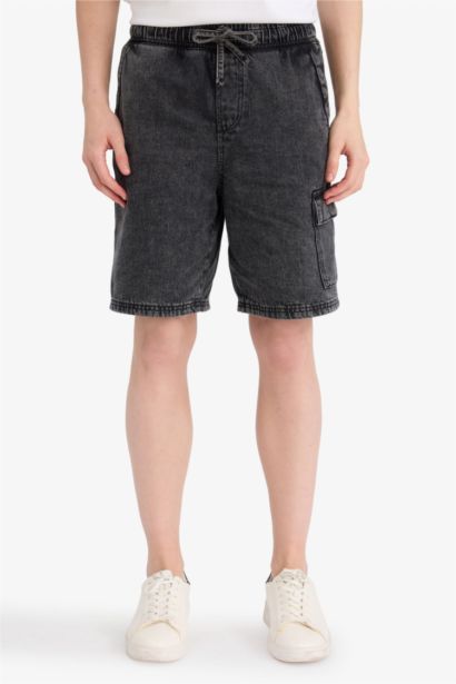 برمودا قطن جينز قصة فضفاضة