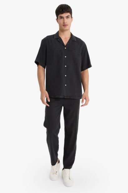 Relax Fit Short Sleeve Cotton Shirt