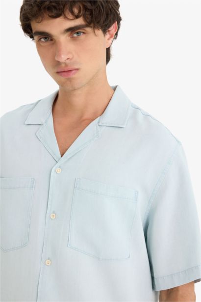 Relax Fit Short Sleeve Cotton Shirt