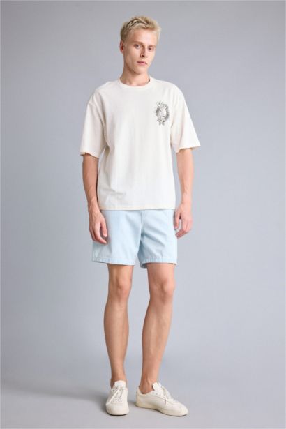 Relaxed Fit Jean Bermuda Şort