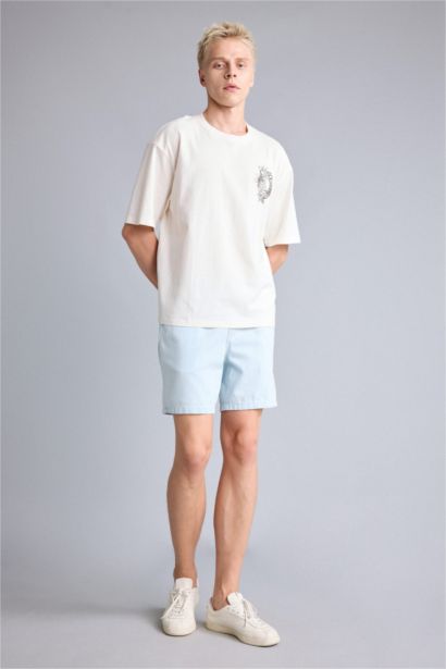 Relaxed Fit Jean Bermuda Şort