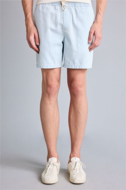 Relaxed Fit Jean Bermuda Şort
